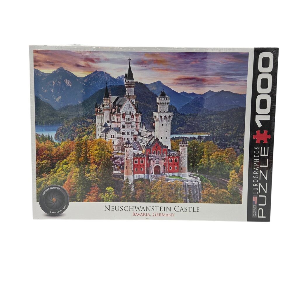 Eurographics Neuschwanstein Castle Bavaria Germany 1000 Piece Jigsaw Puzzle New